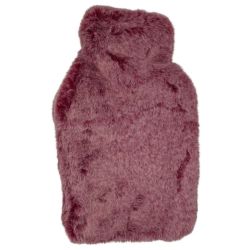 Calindoo Bouillotte à Eau et sa Housse Polaire 2 L Framboise- Confort, chaleur réconfortante et utilisation à froid