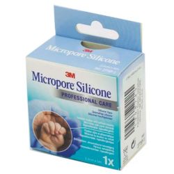 3M Micropore Silicone Professional Care - Sparadrap en Silicone - 2,5 cm x 5 m - Soins Délicats - 1 pièce