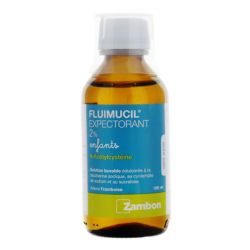 Fluimucil Expectorant 2 % 200 mg Enfants Goût Framboise 100 ml - Acétylcystéine