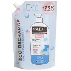 Cattier Baby Gel Lavant Doux Bio Éco-Recharge 1L – Douceur et écologie
