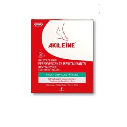 Akileïne Galets De Bain Effervescents Revitalisants - Pieds Et Chevilles Fatigués - 6 Galets de 20g