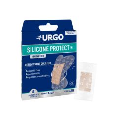 Urgo Silicone Protect + -  8 Pansements prédécoupés format kids dès 1 an - Tenue 48h