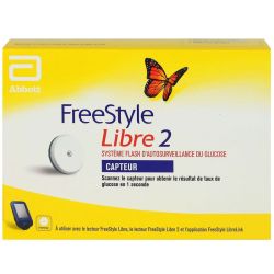 Freestyle Libre 2 Capteur de glycémie - Glucomètre, système flash d'autosurveillance du glucose