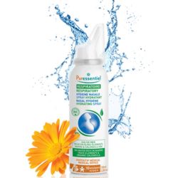 Puressentiel Respiratoire Hygiène Nasale Spray Hydratant au Calendula Bio 100 ml – Nettoie, hydrate et libère le nez sec ou irrité