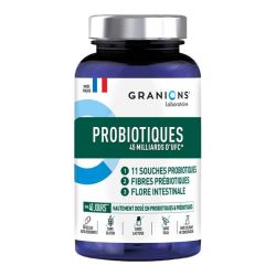 Granions Probiotiques 45 Millards d'UFC - Équilibre de la Flore Intestinale - 40 Gélules