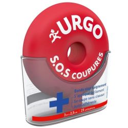Urgo SOS Coupures Bande Stop Saignement - 3m × 2,5cm
