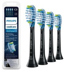 Philips Sonicare Premium Plaque Defense Têtes de Brosses Noires HX9044/33 - 4 Têtes