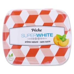 Superwhite Pastilles Mini Mints Pêche Haleine Fraîche Instantanée - 50 Pastilles
