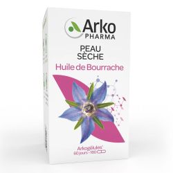 Arkopharma Arkogélules Huile de Bourrache Bio - 180 Capsules - Peau sèche & élasticité naturelle