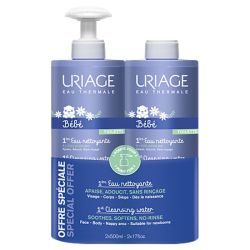 Uriage Eau Thermale Duo Bébé - 1ère Eau Nettoyante - 2x500ml