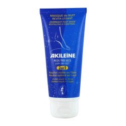 Akileine Masque de Nuit Revita-Lissant 2 en 1 Pieds Très Secs 100 ml