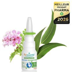 Puressentiel Respiratoire Spray Nasal Décongestionnant 15 ml – Dégage le nez, réduit l'écoulement et soulage en cas de rhume et d'allergies