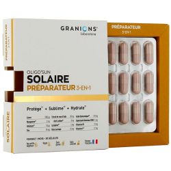 Granions Oligo'Sun - Préparateur Solaire 3 en 1 - Sublime et Hydrate la Peau - 60 comprimés