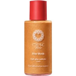 Musc Intime Huile Glow Pailletée Corps Rose Mystik 100 ml – Huile sèche nutritive sublimatrice nacrée