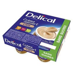 Delical Crème Dessert HP/HC Café Sans Sucres - 4 x 200g