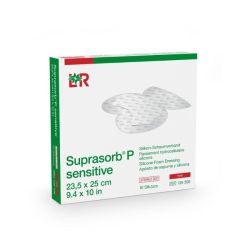 Lohmann & Rauscher Suprasorb P Sensitive Pansements Hydrocellulaire Siliconés Beiges 23,5 x 25 cm - x 10