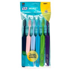 TePe Select Brosse à Dents - Souple - Lot de 3 + 3 OFFERTES - Coloris Aléatoire - Nettoyage doux et efficace