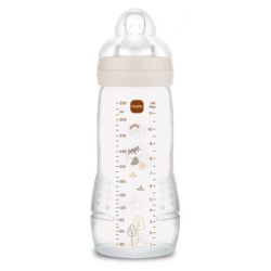 MAM Easy Active Biberons 2ème Âge - 1 Biberon de 330 ml - 6 Mois et + - Débit Très Rapide - Couleur : Sable