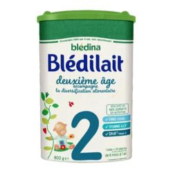 Blédina Blédilait 2ème Âge - 800 g - De 6 à 12 Mois Lait en Poudre pour la Croissance de Bébé