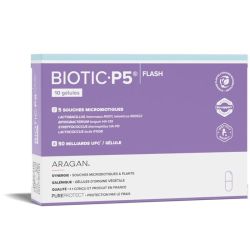 Aragan Biotic P5 Flash TCD - 10 gélules - Action express sur l’équilibre intestinal et le transit