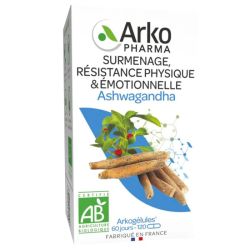 Arkopharma Arkogélules Ashwagandha Bio - 120 Gélules - Surmenage, Résistance Physiques & Emotionnelle