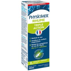 Physiomer Rhume Triple Action Spray Nasal Pocket 30ml – Respiration et confort