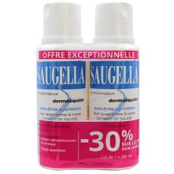 Saugella Dermoliquide Gel Lavant Intime 2 x 250 ml - Confort et Équilibre Intime, Anti-Odeurs