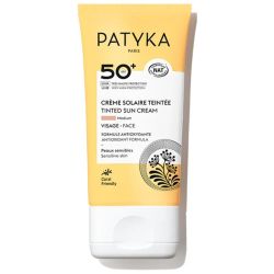 Patyka Crème Solaire Teintée Visage SPF50+ Medium 40ml – Haute protection