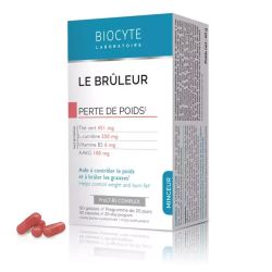 Biocyte Le Brûleur - Perte de Poids - Contrôle le Poids et Brûle les Graisses - 60 gélules