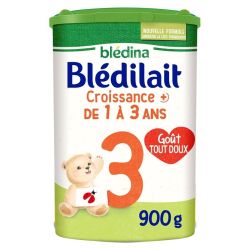 Blédina Blédilait Lait de Croissance+ 3 de 1 à 3 Ans - 900g