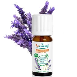Puressentiel Huile Essentielle Lavande Vraie Bio 10 ml – Favorise la relaxation, calme le stress et améliore le sommeil