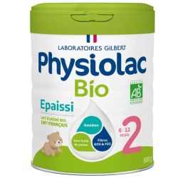 Gilbert Physiolac Bio Lait 2ème âge Formule Epaissie 800g