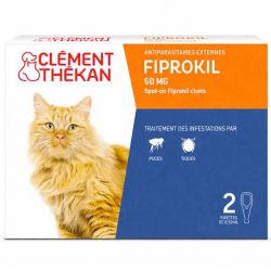Clément Thékan Fiprokil Antiparasitaire Chat - 2 pipettes