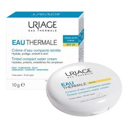 Uriage Crème d'Eau Compacte Teintée SPF30 - 10 g - Fond de Teint Hydratant et Protecteur