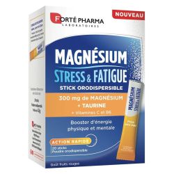 Forté Pharma Magnésium 300mg Stress & Fatigue - 20 Sticks Orodispersibles