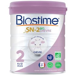 Biostime Lait de Chèvre (6 à 12 mois) SN-2 Bio 2 - 800g - Accompagne la diversification
