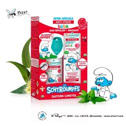 Puressentiel Duo Répulsif + Apaisant Bébé Schtroumpf - Spray Répulsif + Crème Apaisante - Dès 6 mois