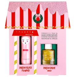 Inuwet Maison Juliette Baume à Lèvres Fraise et Vernis à l'Eau Papaye - Douceur, soin et fantaisie