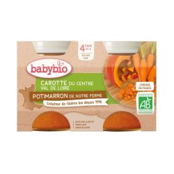 Babybio Petit Pot Carotte Potimarron 4 mois - 2 x 130g