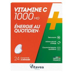 Nutrisanté Vitavea Vitamine C 1000 mg 24 Comprimés à Croquer - Énergie au quotidien