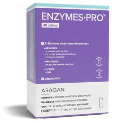 Aragan Enzymes Pro - 40 capsules - Digestion facilitée, synergie enzymatique complète