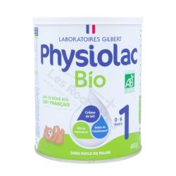 Physiolac Bio 1 Lait Infantile 1er Âge 0-6 Mois 400 g – Sans huile de palme