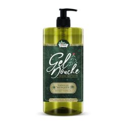 Les Petits Bains de Provence Gel Douche Surgras Vanille Musquée 1L - Nettoyage doux et confort réconfortant corps et cheveux