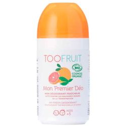 Toofruit Mon Premier Déo Roll-on - 50ml - Pamplemousse-Menthe - Sans alcool ni sels d'aluminium