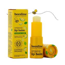 Beesline Baume à Lèvres Bio - Citron Vert - Soin Nourrissant & Protecteur - 4,5g