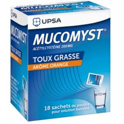 UPSA Mucomyst 200mg poudre 18 sachets - Acétylcystéine