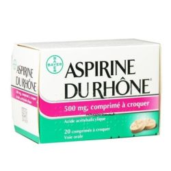 Aspirine du Rhône 500mg 20 comprimés à croquer