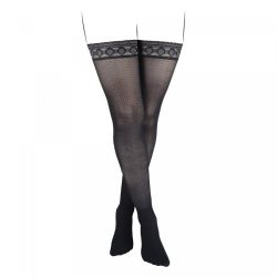 Thuasne Venoflex Fantaisie Ogee Bas de Contention Femme Noir - Normal - Taille 2