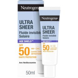 Neutrogena Ultra Sheer Age Shield Fluide Solaire Invisible SPF50 Visage - 50ml