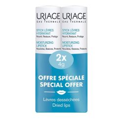 Uriage Stick Lèvres Hydratant - Lot de 2 x 4 g - Soin Nourrissant et Protecteur